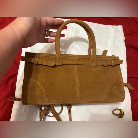 Fashion Tan Leather Bonnie Hand/Shoulder Satchel - Picture 2 of 16